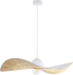 Lampada a sospensione decorativa a forma di cappello bianco e oro 76 cm Kapello 1xE27 15W Sigma Lighting