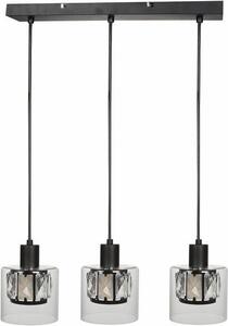 Lampada a sospensione Elmo nera 3xE14x40W in metallo, dimensioni: 120x47x12 cm, IP20, Reality