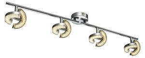 Lampada da soffitto a LED Semic 3W 3000K 1920 lm, metallo nichelato, dimensioni: 13x78x10 cm, IP20, Reality