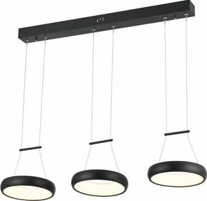 Lampada a sospensione LED Thea nera 12W, bianco neutro 2820 lm, alluminio, dimensioni: 120x78x20 cm, IP20, Reality