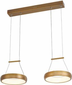 Lampada a sospensione LED Thea, oro scuro, 12 W, luce bianca neutra, 1680 lm, alluminio, dimensioni: 120 x 52 x 20 cm, IP20, Reality