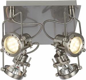 Lampada da soffitto Fiji 2 satinata 4xGU10x50W in metallo, dimensioni: 14x23x23 cm, IP20 Reality
