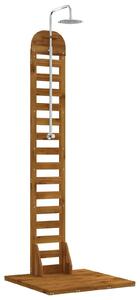 Doccia da giardino, 225 cm. Realizzata in legno di acacia massello e acciaio inossidabile, finitura naturale