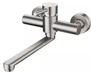 Rubinetto da cucina a montaggio a parete - Rubinetto per cucina da fissare al muro - Rubinetto per cucina a parete con bocchetta alta - Rubinetto per cucina a parete con bocchetta bassa - Rubinetto per cucina a parete, finitura zincata