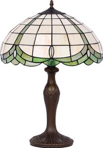 Lampada da tavolo classica PAPI marrone e multicolore, 1xE27x60W, vetro colorato, dimensioni: 62x40x40 cm, IP20, Kaja