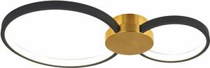 Lampada da soffitto a LED Condida 20W Da 3000 a 4000K 1600 lm in plastica nero-oro, dimensioni: 6x50x30 cm, IP20 Reality
