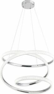 Lampada a sospensione LED Enzo cromata 58W, bianco neutro, 4640 lm, metallo, dimensioni: 120x70x70 cm, IP20, Reality