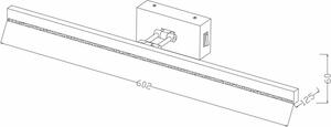 Applique LED Lester nera 8W, bianco neutro 640 lm, plastica, dimensioni: 6x60x12,5 cm, IP20, Reality