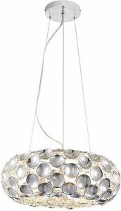 Lampada a sospensione Ontario cromata 3xE14x40W in metallo, dimensioni: 150x45x45 cm, IP20, Reality