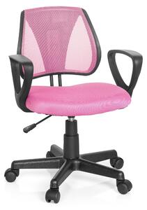 Hjh OFFICE sedia girevole per bambini KIDDY CD sedia da scrivania per bambini regolabile in altezza con braccioli tessuto / rete