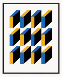 Stampa digitale incorniciata Bauhaus Abstract Squares