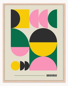 Stampa digitale incorniciata Colorful Bauhaus Circules
