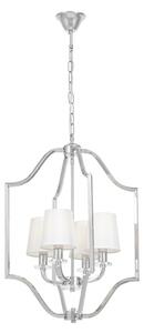 Lampadario a sospensione moderno bianco e cromato ORLANDO W4