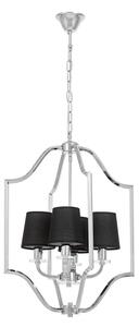 Lampadario moderno cromo e nero ORLANDO W4