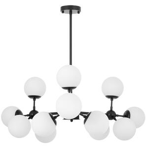 Lampadario moderno a sospensione nero a sfere ZODIAK W12