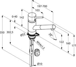 Kludi miscelatore monocomando per lavello SCOPE DN 15 cromo
