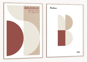 Set di 2 stampe digitali incorniciate Bauhaus