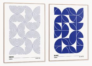Set di 2 stampe digitali incorniciate Bauhaus Shapes
