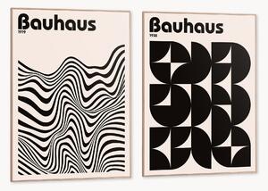 Set di 2 stampe digitali incorniciate Bauhaus Shapes
