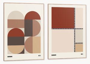 Set di 2 stampe digitali incorniciate Bauhaus Autumn