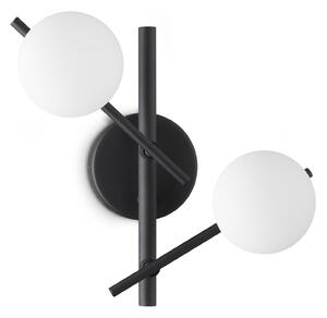 Applique Atlas 2 Luci G9 4W Finitura Nera Dimmerabile Ideal Lux