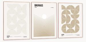 Set di 3 stampe digitali incorniciate Bauhaus