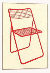 Stampa digitale incorniciata Ted Net Chair