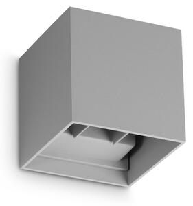 Applique Per Esterno Atom 12W Luce Calda 3000K Grigio Ideal Lux