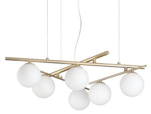 Lampada A Sospensione Collezione ATLAS 6 Luci G9 Oro Dimmerabile Ideal Lux