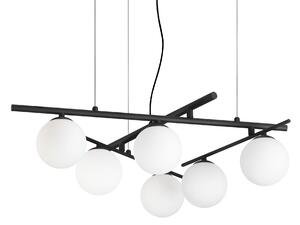 Lampadario Collezione ATLAS 6 Luci G9 Finitura Nera Altezza Regolabile Ideal Lux