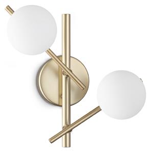 Applique Atlas 2 Luci G9 4W Luce Calda Oro Metallo/Vetro Ideal Lux
