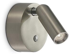 Applique Bean LED 3W Luce Calda Nickel Dimmerabile Ideal Lux