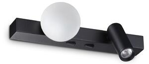 Applique Binomio Luce Led 6W 3000K Nero Dimmerabile Ideal Lux