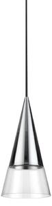 Lampada a Sospensione Cono Cromo Dimmerabile 28W Lampadina Inclusa Ideal Lux