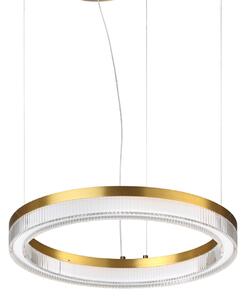 Lampada A Sospensione Crown Led 21W Luce Calda Ottone Altezza Regolabile Ideal Lux