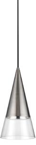 Lampada A Sospensione Cono Nickel Dimmerabile Altezza Regolabile Ideal Lux