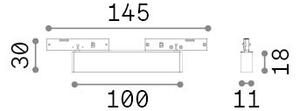 Faretto Deva Led Integrato 5W Luce Calda 3000K Nero Ideal Lux
