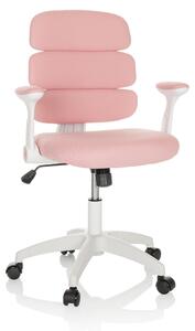 Hjh OFFICE sedia girevole per bambini KID ERGOLINO W sedia da scrivania per bambini regolabile in altezza con braccioli in tessuto