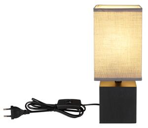 Globo 21628ALU - Lampada da tavolo VALENTINO 1xE27/7W/230V nero/antracite