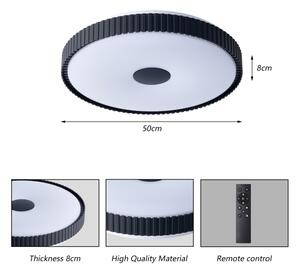 Brilagi - Plafoniera LED dimmerabile CORVO LED/72W/230V 3000-6000K nero diam. 50 cm + telecomando