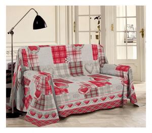 Coperta sul divano Montagne rosso