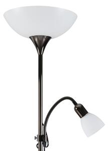Eglo 93917 - Lampada da terra UP 2 1xE27/60W/230V + 1xE14/25W/230V cromo nero