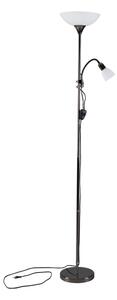 Eglo 93917 - Lampada da terra UP 2 1xE27/60W/230V + 1xE14/25W/230V cromo nero