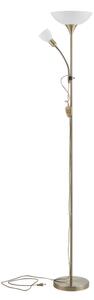 EGLO 82844 - Lampada con piedistallo UP 2 1xE27/60W + 1xE14/25W ottone