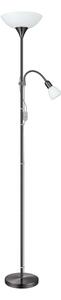 Eglo 93917 - Lampada da terra UP 2 1xE27/60W/230V + 1xE14/25W/230V cromo nero