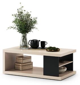 Tavolino LANA S-110 Beige (Champagne) / Nero - TAVOLINO DA CAFFÈ CON RIPIANO