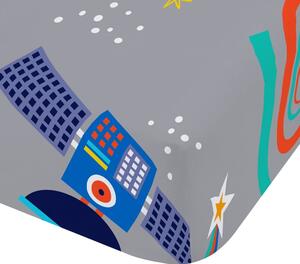 Lenzuolo con angoli per bambini grigio per letto singolo 90x190 cm Lost In Space – Catherine Lansfield