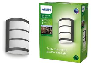 Philips 8719514417618 Python lampada da parete per esterni LED 6W/500lm 4000K IP44 antracite