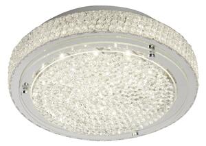 Plafoniera Contemporanea Florida Alluminio Cromo Vetro Led 12W 4000K
