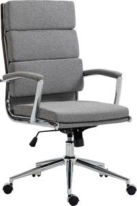 Sedia da ufficio CLP Cleveland I: rivestimento in vera pelle, ecopelle o tessuto | Colore: grigio | Materiale: tessuto